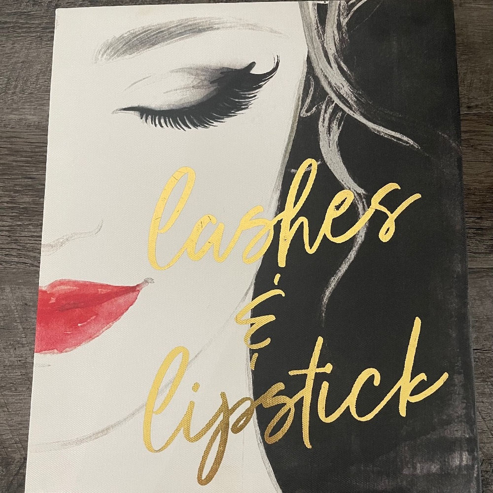 Lashes & Lipstick Canvas Wall Art
